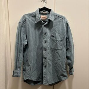 VTG Woolrich Men’s Medium Sportsman Chamois Light Blue Button Down Shirt